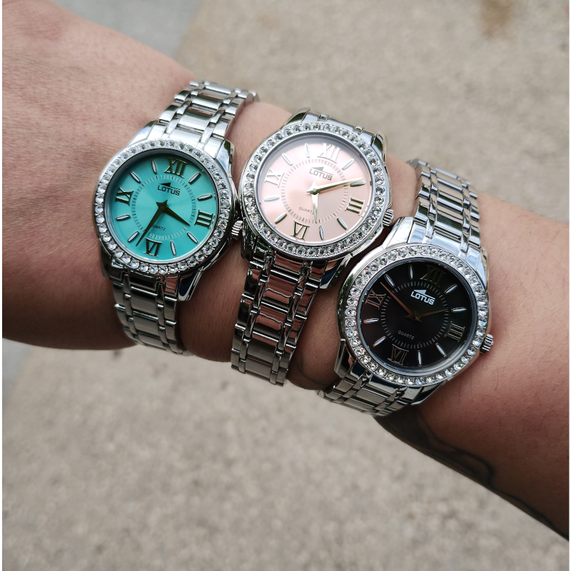 Montre Femme rose très clair, Acier inoxydable et Oxydes de zirconium LOTUS 18887/2, couleurs