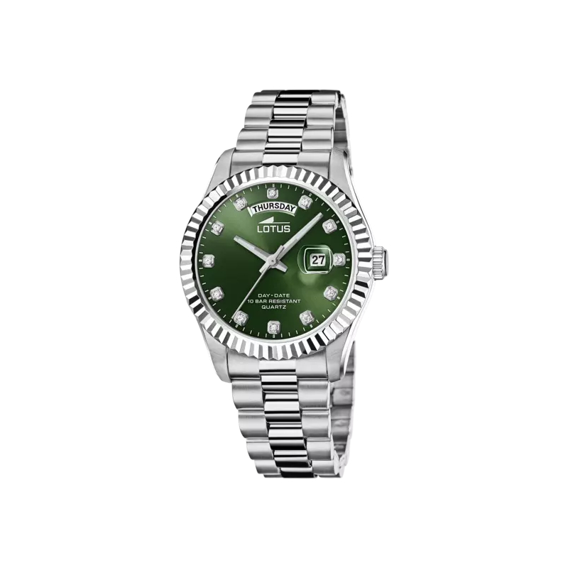 Montre Homme Acier inoxydable cadran vert LOTUS 18854/6