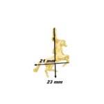 Pendentif Cheval Or jaune 750/1000 ROBBEZ MASSON, dimensions