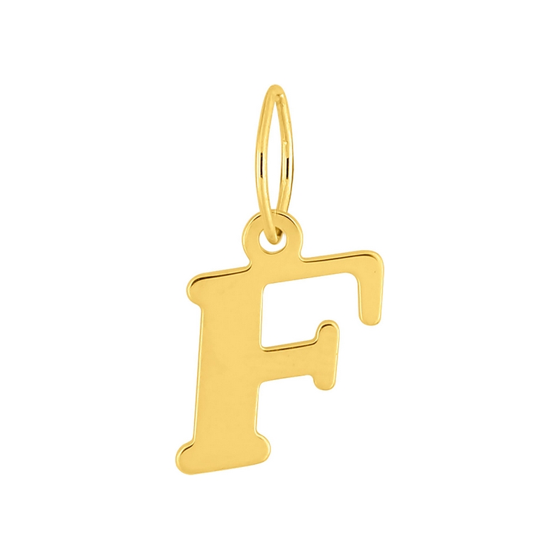 Pendentif lettre F, OR jaune 750/1000 ROBBEZ MASSON