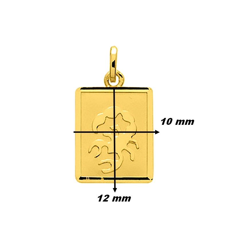 Pendentif Zodiaque Scorpion Or jaune 750/1000 ROBBEZ MASSON, dimensions