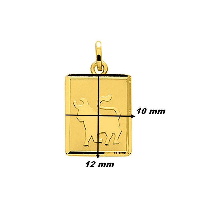 Pendentif Zodiaque Taureau Or jaune 750/1000 ROBBEZ MASSON, dimensions