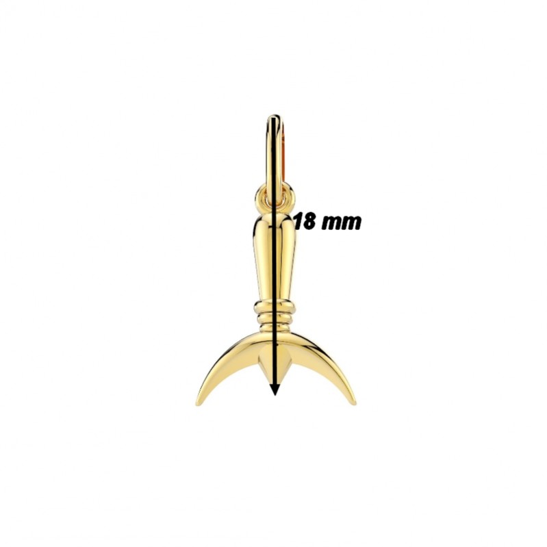 trident-camargue-or-jaune-750-thomas-javon-TRID3D15-longueur Pendentif Trident Or jaune 750/1000 THOMAS JAVON, longueur