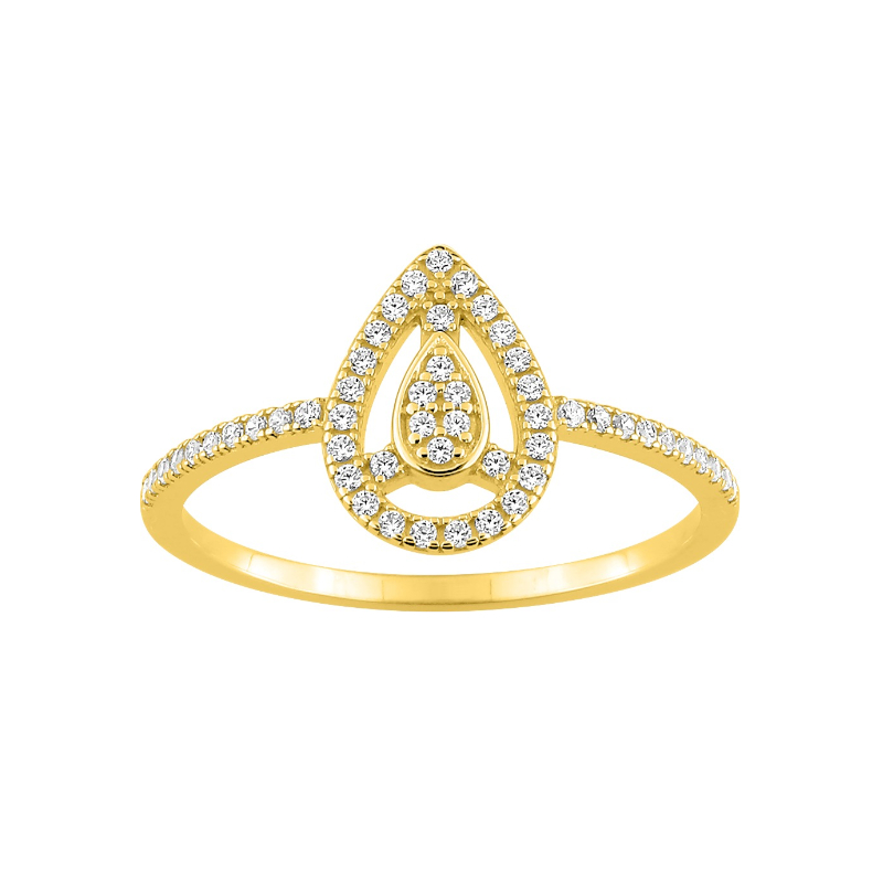 Bague goutte Femme Or jaune 750/1000 et Diamants CHRISTIAN BERNARD