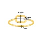 Bague octogonale Femme Or jaune 750/10, Rhodium et Diamants ROBBEZ MASSON, dimensions