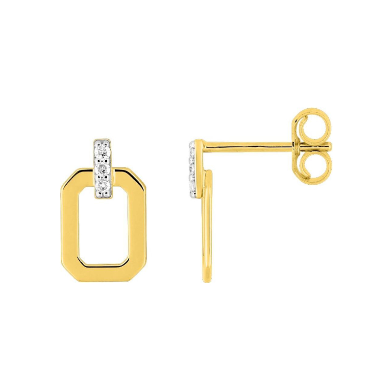 Boucles d’oreilles Femme Or jaune 750/1000 et Diamants ROBBEZ MASSON
