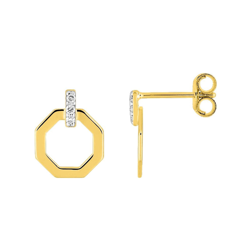 Boucles d’oreilles Femme Or jaune 750/1000 et Diamants ROBBEZ MASSON