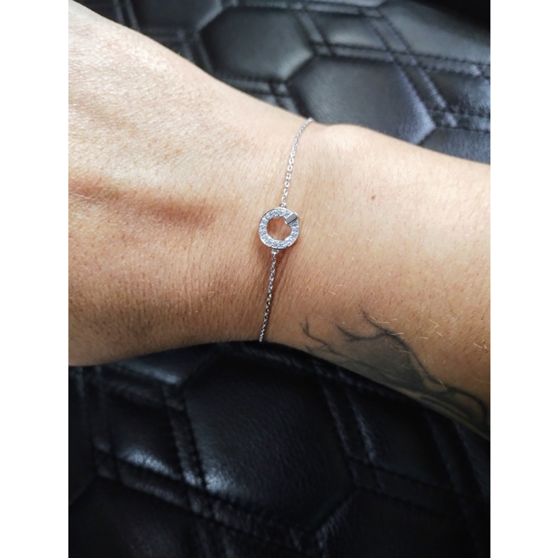 Bracelet-Femme-Argent-925-et-Oxydes-robbez-masson-333676-1-porté Bracelet Femme Argent 925/1000 et Oxydes de zirconium ROBBEZ MASSON porté