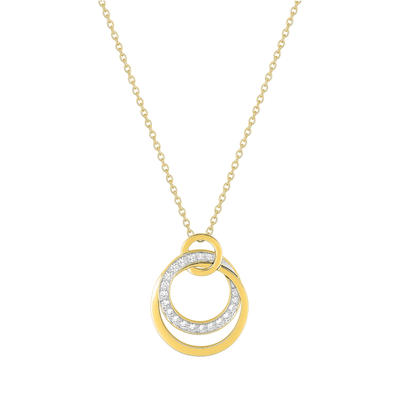 Collier Femme Or jaune 750/1000, Rhodium et Diamants CHRISTIAN BERNARD