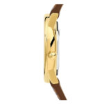 Montre Classique Homme cuir marron et Acier inoxydable doré HERBELIN 12443P08MA, côté