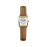 Montre Femme Art déco HERBELIN 17478T22GD cuir marron et Acier inoxydable bicolore