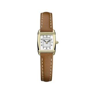 Montre Femme Art déco HERBELIN 17478T22GD cuir marron et Acier inoxydable bicolore