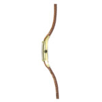 Montre Femme LUNA HERBELIN, Acier inoxydable doré et Cuir marron 17457P01GD, côté