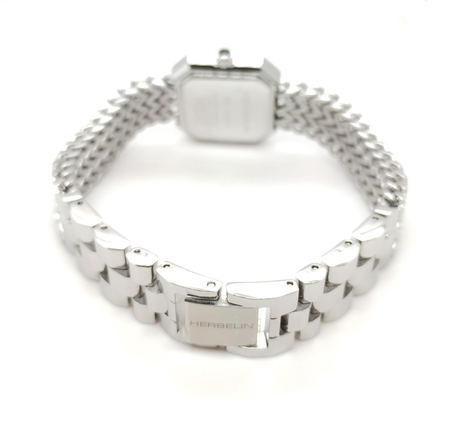 Montre Femme Octogone HERBELIN, Acier inoxydable 17436B19, arrière