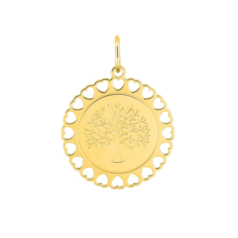 Pendentif Arbre de vie et cœur Or jaune 750/1000 ROBBEZ MASSON