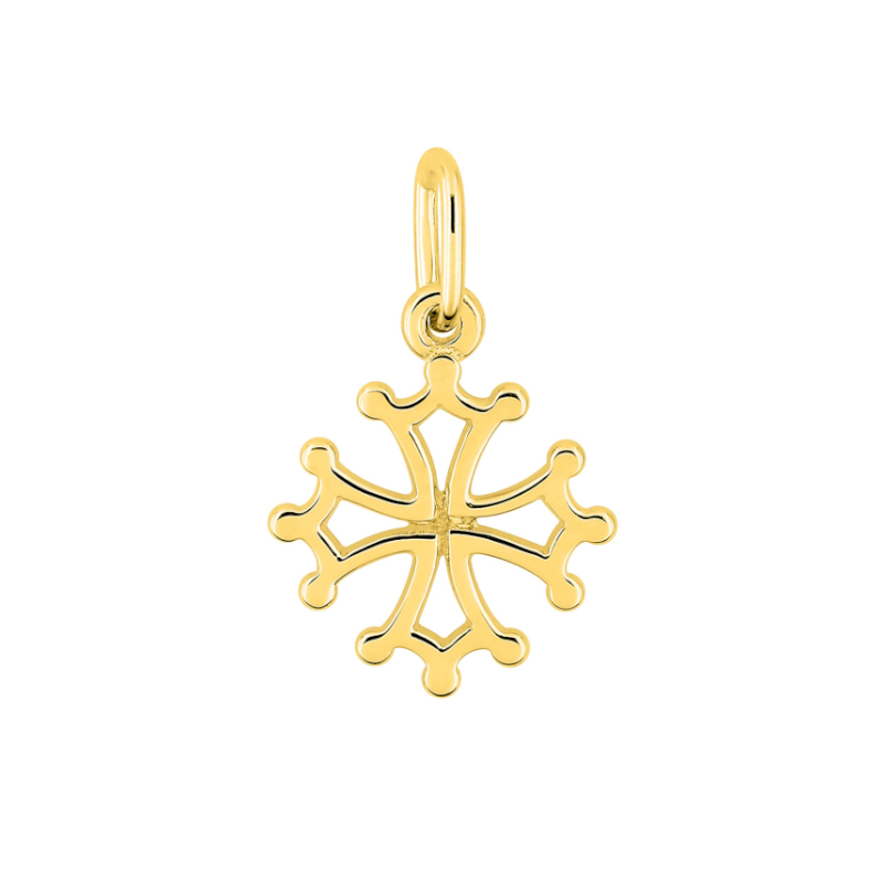 Pendentif-Croix-Occitane-Or-jaune-750-robbez-masson-3-7455-00 Pendentif Croix Occitane petit modèle Or jaune 750/1000 ROBBEZ MASSON