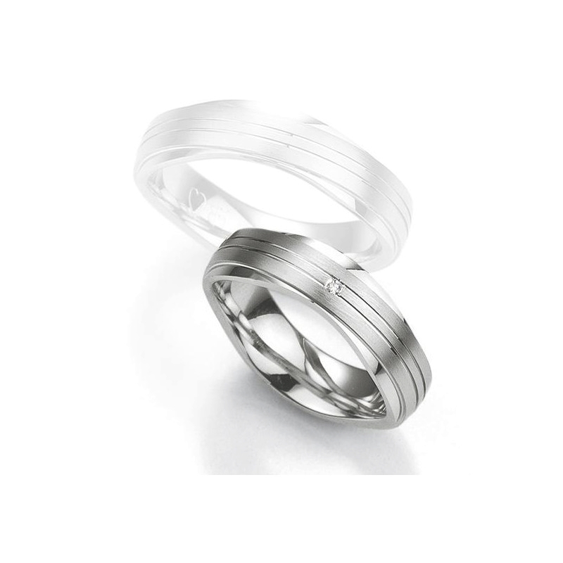 Alliance Argent 925/1000 et Diamant BREUNING