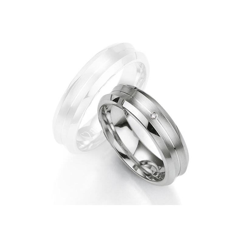 Alliance Argent 925/1000 et Diamant BREUNING