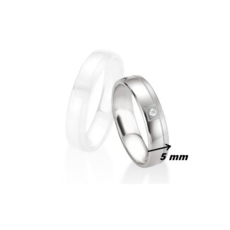 Alliance Argent 925/1000 et Diamant BREUNING, largeur