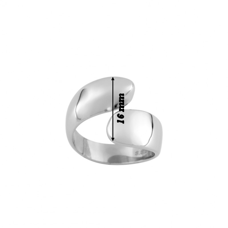 Bague croisée Femme Acier inoxydable ROBBEZ MASSON, largeur