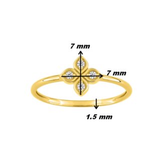 Bague Femme Or jaune et Diamants ROBBEZ MASSON, dimensions