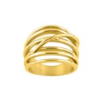 Bague large Femme Acier inoxydable doré ROBBEZ MASSON