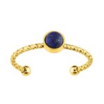 Bague ouverte Femme Acier inoxydable doré et Lapis synthétique ROBBEZ MASSON