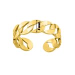 Bague ouverte Femme Acier inoxydable doré et Lapis synthétique ROBBEZ MASSON, largeur