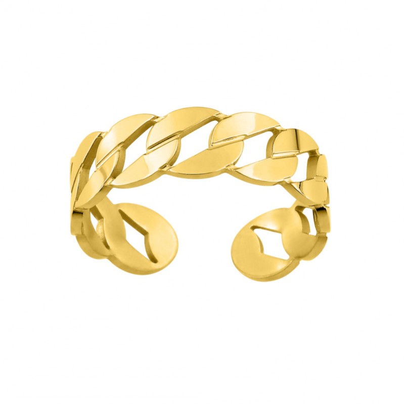 bague-ouverte-femme-acier-inoxydable-doré-robbez-masson-437153 Bague ouverte Femme Acier inoxydable doré et Lapis synthétique ROBBEZ MASSON