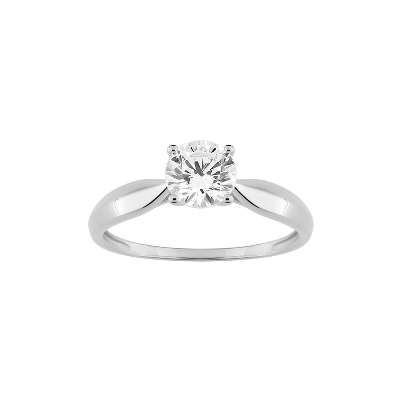bague-solitaire-femme-or-blanc-750-millieme-et-oxyde-robbez-masson-1-7077-Z1 Solitaire Femme Or blanc 750/1000 et oxyde de zirconium ROBBEZ MASSON