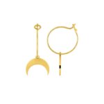 Boucles d’oreilles créoles, croissant de lune Femme Acier inoxydable doré ROBBEZ MASSON