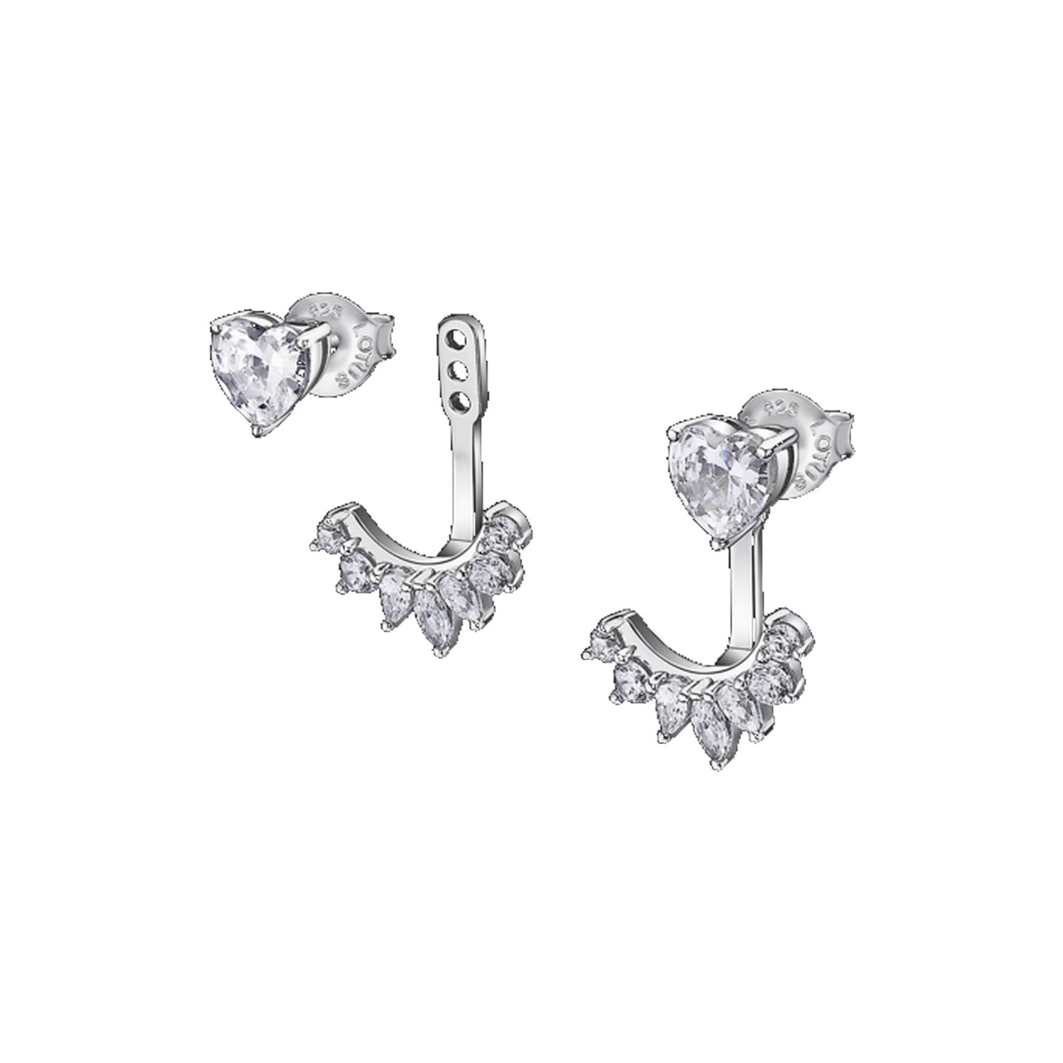 boucles-oreilles-clou-pendantes-femme-argent-925-et-oxydes-2-en-1-LOTUS-LP1988-4-1 Boucles d’oreilles clous pendantes 2 en 1 Femme, Argent 925/1000 et Oxydes de zirconium LOTUS LP1988-4/1