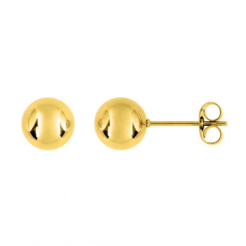 boucles-oreilles-clous-boule-femme-acier-inoxydable-doré-robbez-masson-435140 Boucles d’oreilles clous, boule Femme Acier inoxydable doré ROBBEZ MASSON 8 mm