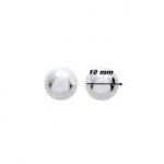 Boucles d’oreilles clous Femme boule 10 mm Argent 925/1000 ROBBEZ MASSON, diamètre