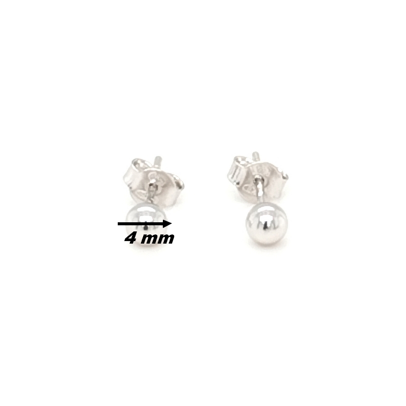 boucles-oreilles-clous-boules-femme-argent-rhodié-robbez-masson-315123-diamètre Boucles d’oreilles clous Femme boule 4 mm Argent 925/1000 ROBBEZ MASSON, dimensions