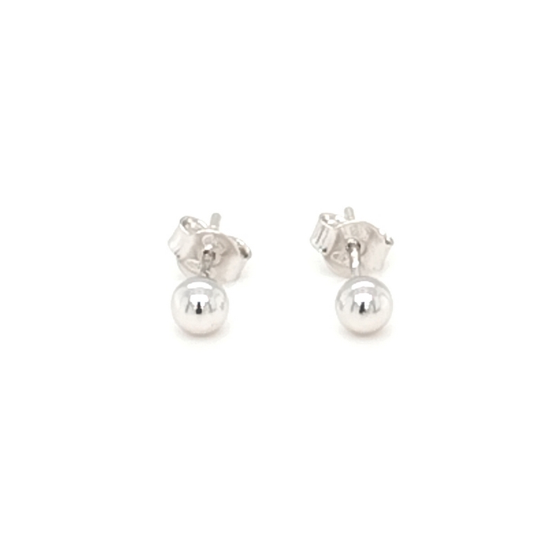 boucles-oreilles-clous-boules-femme-argent-rhodié-robbez-masson-315123 Boucles d’oreilles clous Femme boule 4 mm Argent 925/1000 ROBBEZ MASSON