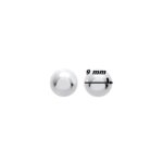 Boucles d’oreilles clous Femme boule 9 mm Argent 925/1000 ROBBEZ MASSON, diamètre