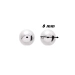 Boucles d’oreilles clous Femme boule 8 mm Argent 925/1000 ROBBEZ MASSON, diamètre
