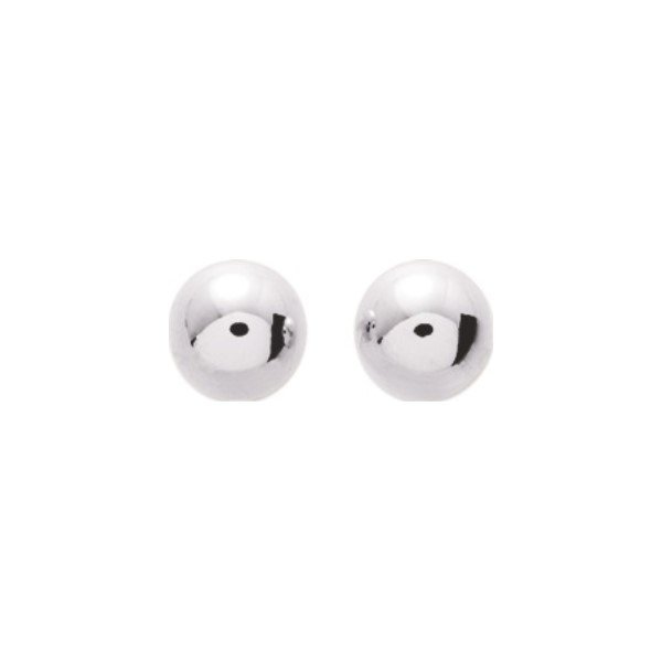 boucles-oreilles-clous-boules-femme-argent-rhodié-robbez-masson-335432 Boucles d’oreilles clous Femme boule 8 mm Argent 925/1000 ROBBEZ MASSON