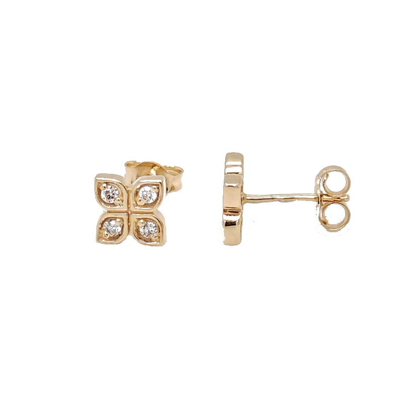 Boucles d’oreilles clous Femme Or jaune 750/1000 et Diamants ROBBEZ MASSON