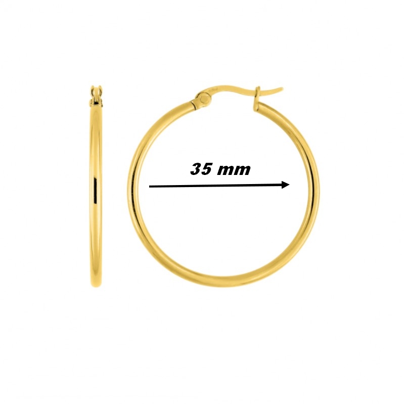 boucles-oreilles-creoles-femme-acier-inoxydable-doré-robbez-masson-435222-diametre Boucles d’oreilles créoles Femme Acier inoxydable doré ROBBEZ MASSON, diamètre