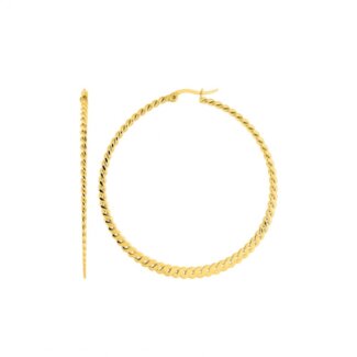Boucles d’oreilles créoles Femme Acier inoxydable doré ROBBEZ MASSON