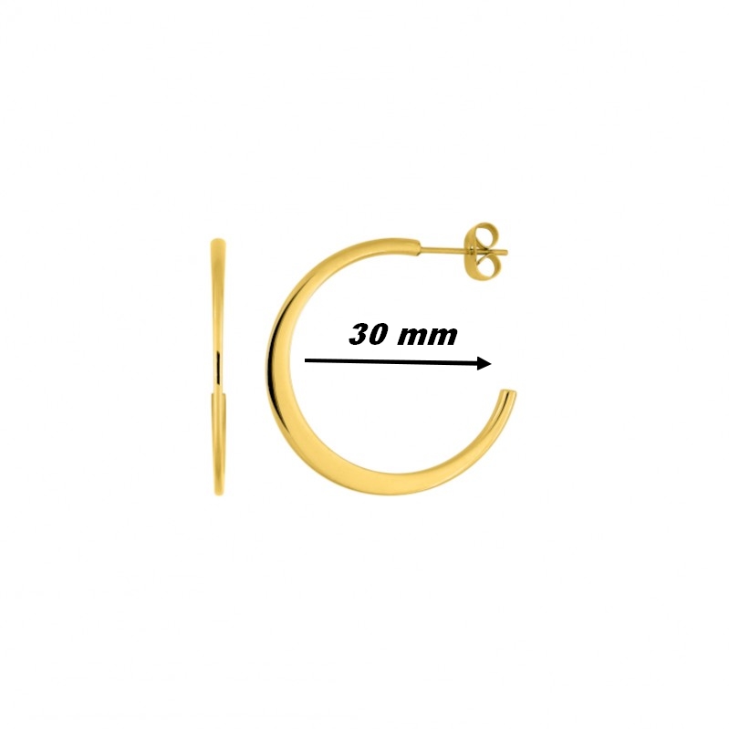 boucles-oreilles-creoles-femme-acier-inoxydable-doré-robbez-masson-435368-diametre Boucles d’oreilles demi créoles Femme Acier inoxydable doré ROBBEZ MASSON, diamètre