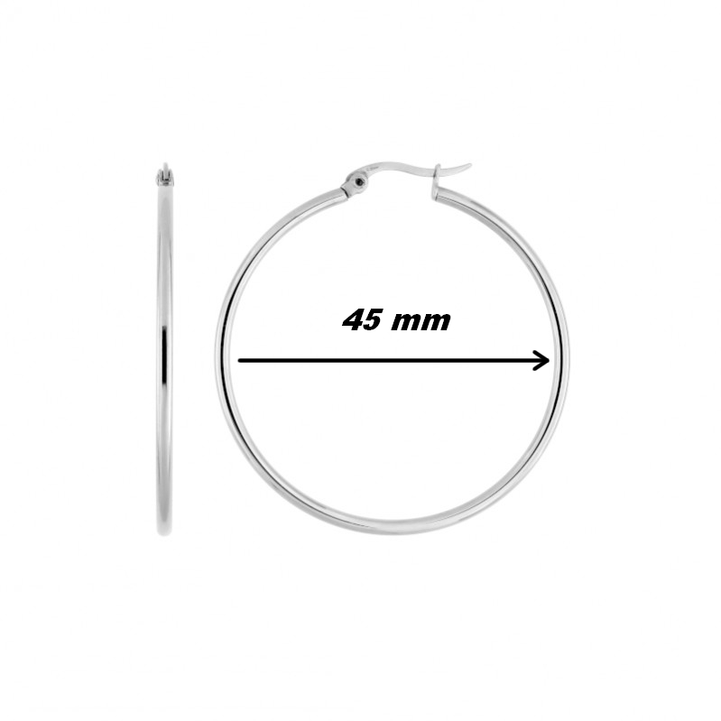 boucles-oreilles-creoles-femme-acier-inoxydable-robbez-masson-435224-diametre Boucles d’oreilles créoles Femme, Acier inoxydable ROBBEZ MASSON, diamètre
