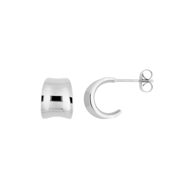 boucles-oreilles-creoles-femme-acier-inoxydable-robbez-masson-435393 Boucles d’oreilles demi créoles Femme Acier inoxydable ROBBEZ MASSON