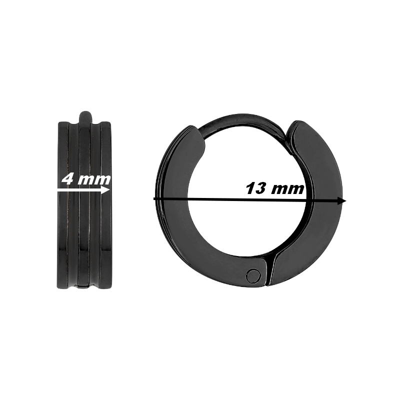 boucles-oreilles-creoles-homme-acier-inoxydable-435537-dimensions Boucles d’oreilles créoles Acier inoxydable ROBBEZ MASSON, dimensions