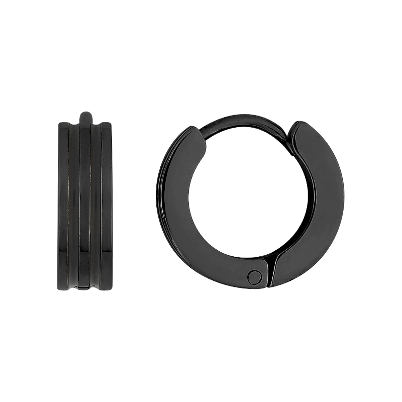 boucles-oreilles-creoles-homme-acier-inoxydable-435537 Boucles d’oreilles créoles Acier inoxydable ROBBEZ MASSON