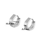 Boucles d’oreilles créoles Homme Acier inoxydable LOTUS LS2155-4/1, dimensions