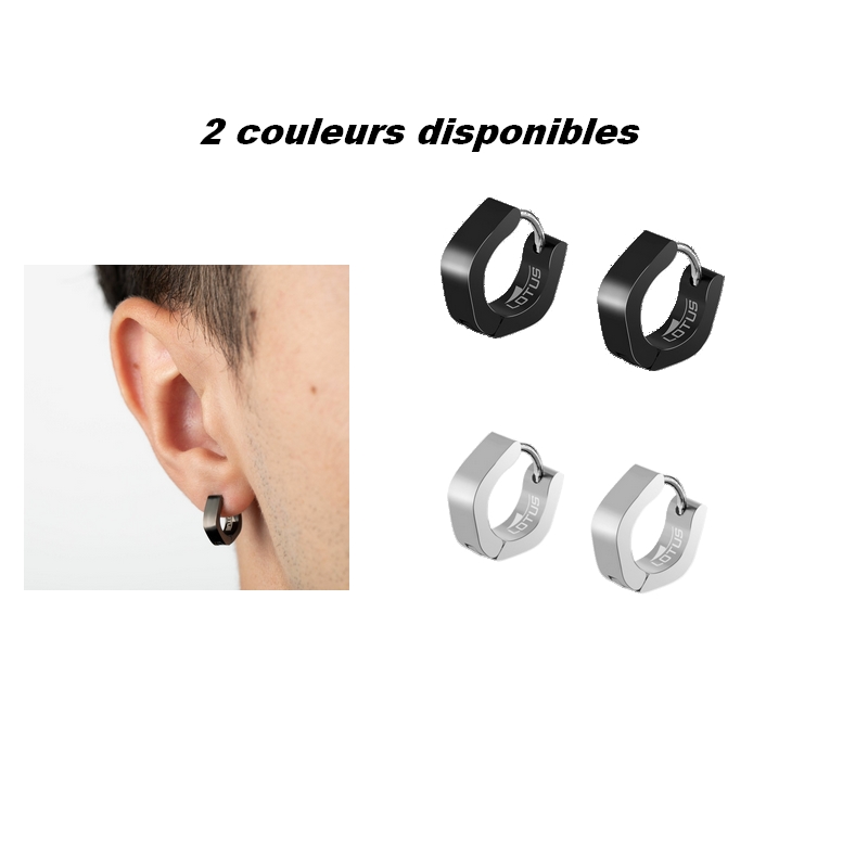 boucles-oreilles-creoles-homme-acier-inoxydable-LOTUS-LS2155-4-1-portées Boucles d’oreilles créoles Homme Acier inoxydable LOTUS LS2155-4/1 portées