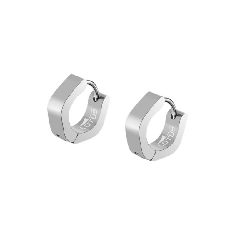 boucles-oreilles-creoles-homme-acier-inoxydable-LOTUS-LS2155-4-1 Boucles d’oreilles créoles Homme Acier inoxydable LOTUS LS2155-4/1